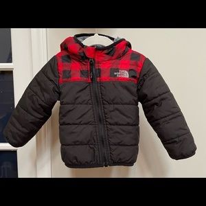 North Face winter coat reversible size 12-18 months